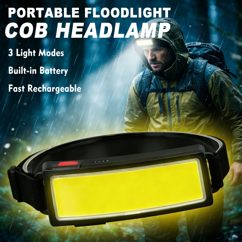 Led Flood Light - Powerful COB LED Headlamp 4 Lighting