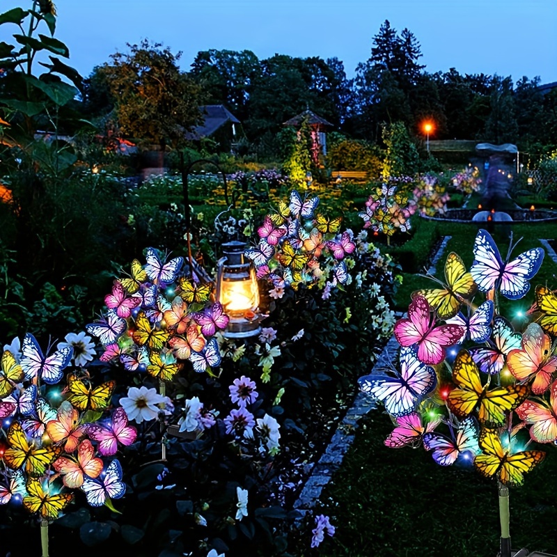 Outdoor Lighting Diy - Solar LED Butterfly Garden Lights Waterproof
