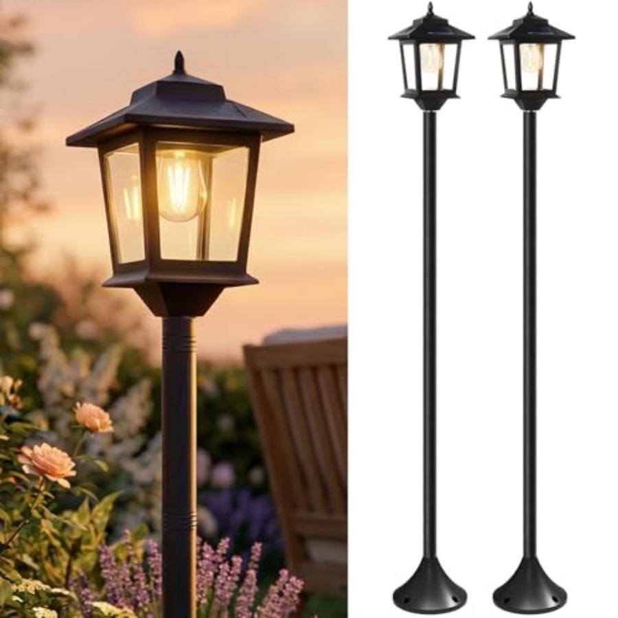 Outdoor Lighting Dusk To Dawn - Outdoor Solar Post Lights, 2-Pack 63