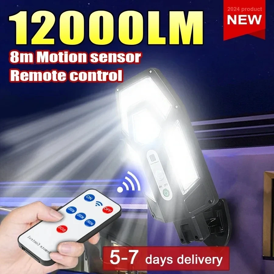 Outdoor Lighting Diy - 12000LM Powerful Solar Wall Lamp with