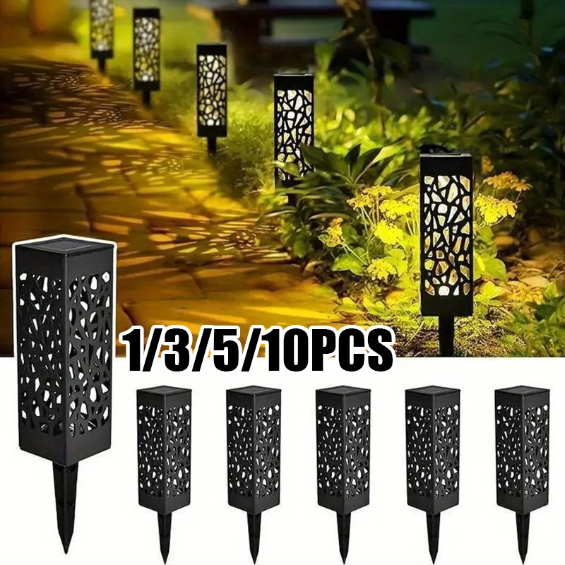 Outdoor Lighting Experts - Decorative Cutout Pattern Solar Lawn Lights