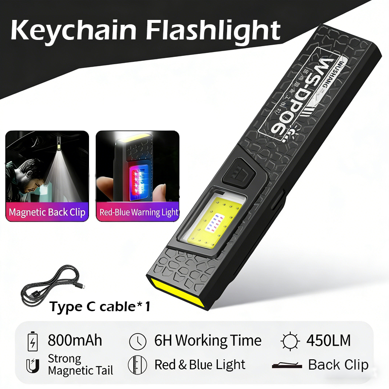 Led Flood Light - LED COB Flashlight Type C Rechargeable
