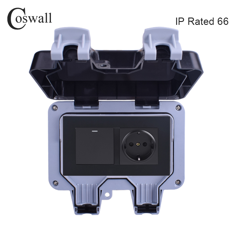 Coswall IP66 Weatherproof Wate - Outdoor Lighting With Outlet review and price