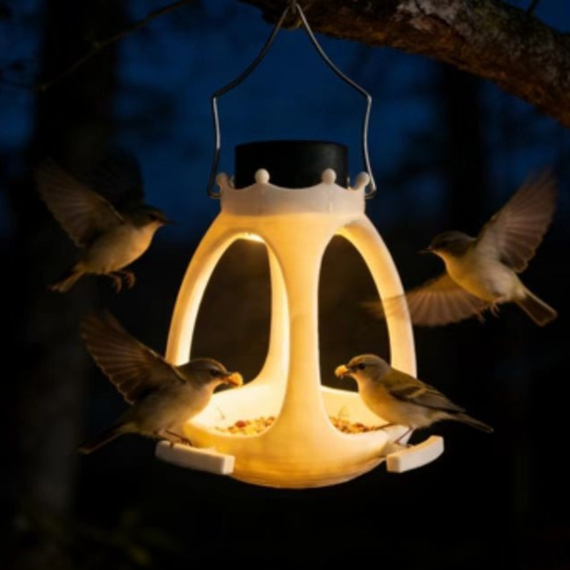Solar Bird Feeder with LED Lig - Outdoor Lighting Under Eaves review and price