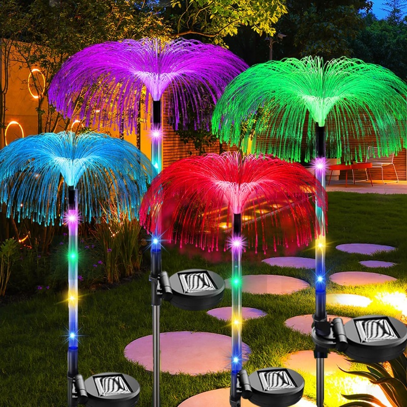 Outdoor LED Solar Lights 7 Col - Outdoor Lighting Jellyfish review and price
