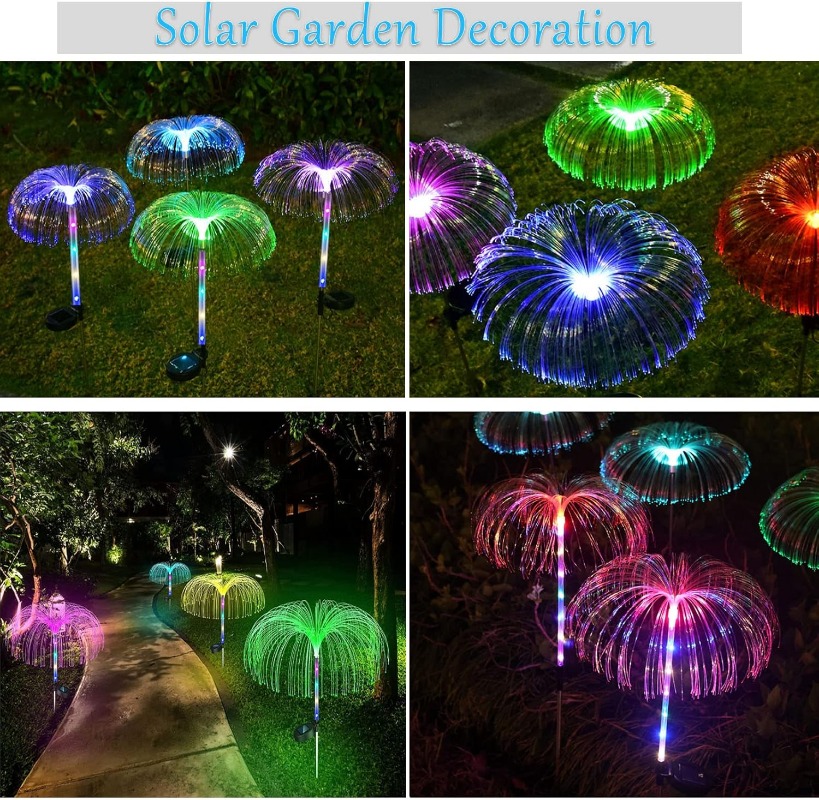 Outdoor LED Solar Lights 7 Col - Outdoor Lighting Jellyfish review and price
