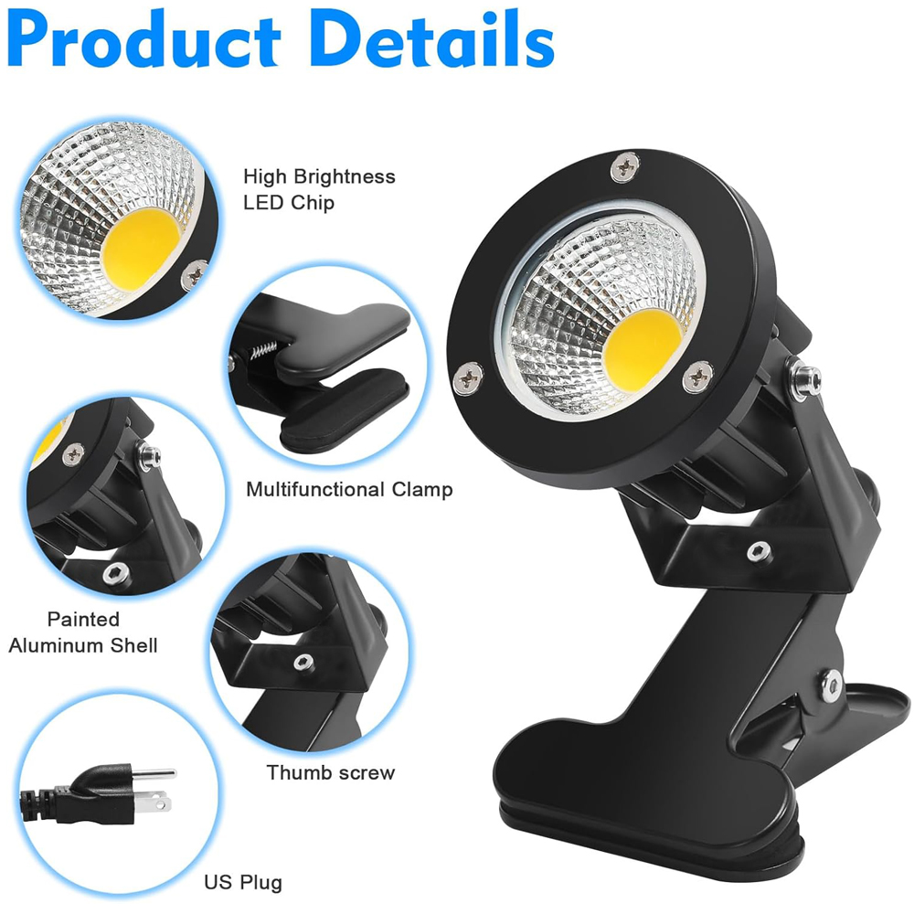 Clip On Spot Light Plug in Wat - Outdoor Lighting Uk review and price