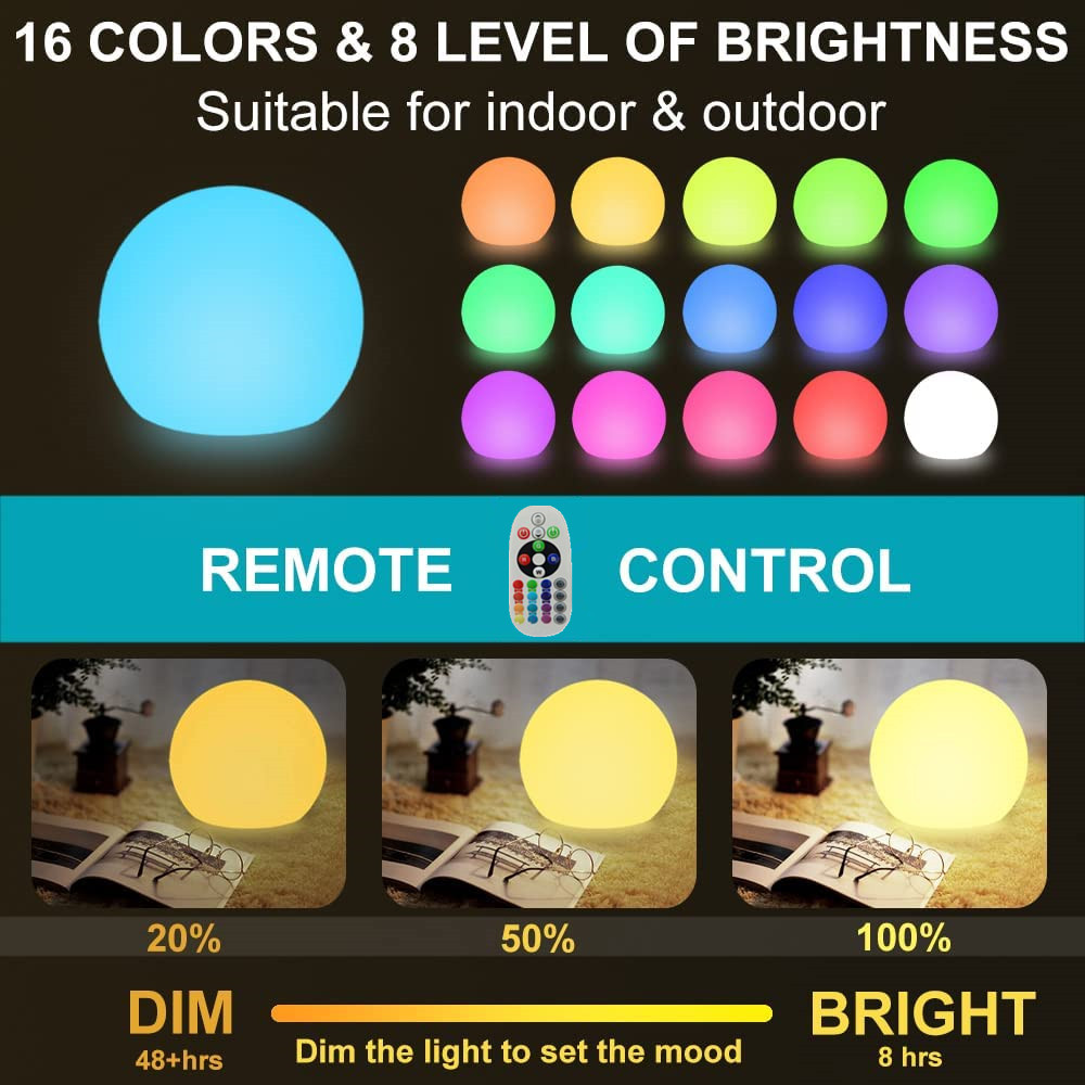 Rechargeable LED Glowing Ball  - Outdoor Lighting Diy review and price