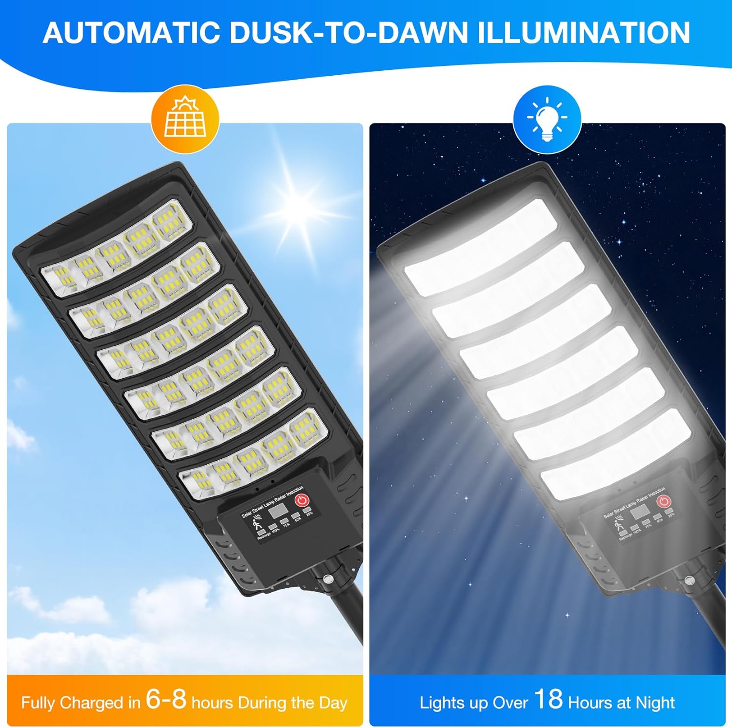 Solar Street Light with Pole M - Outdoor Lighting Dusk To Dawn review and price