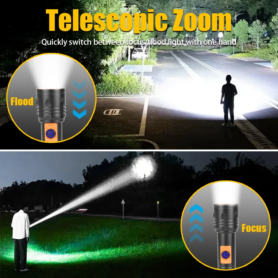 High Power LED Flashlight USB  - Outdoor Lighting Usb review and price