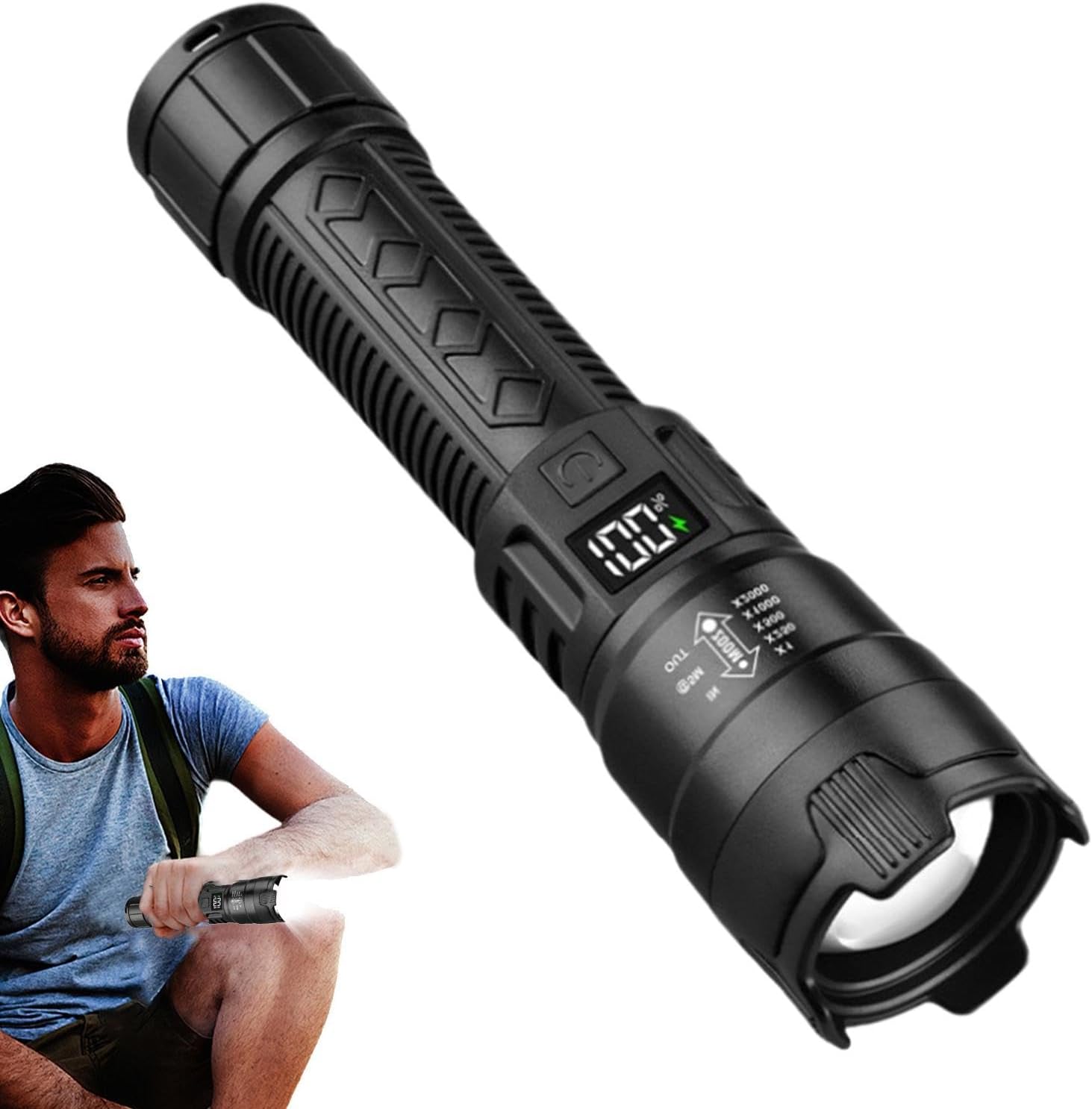 Tactical LED Flashlight 2000LM - Outdoor Lighting Usb review and price
