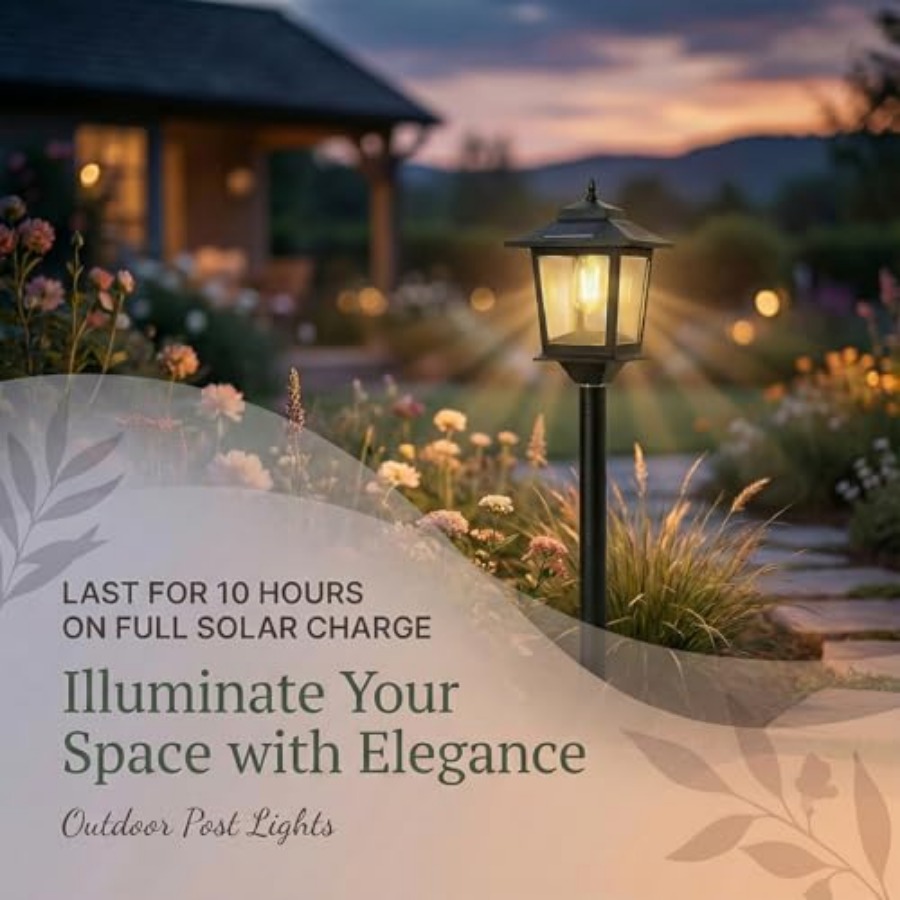 Outdoor Solar Post Lights, 2-P - Outdoor Lighting Dusk To Dawn review and price