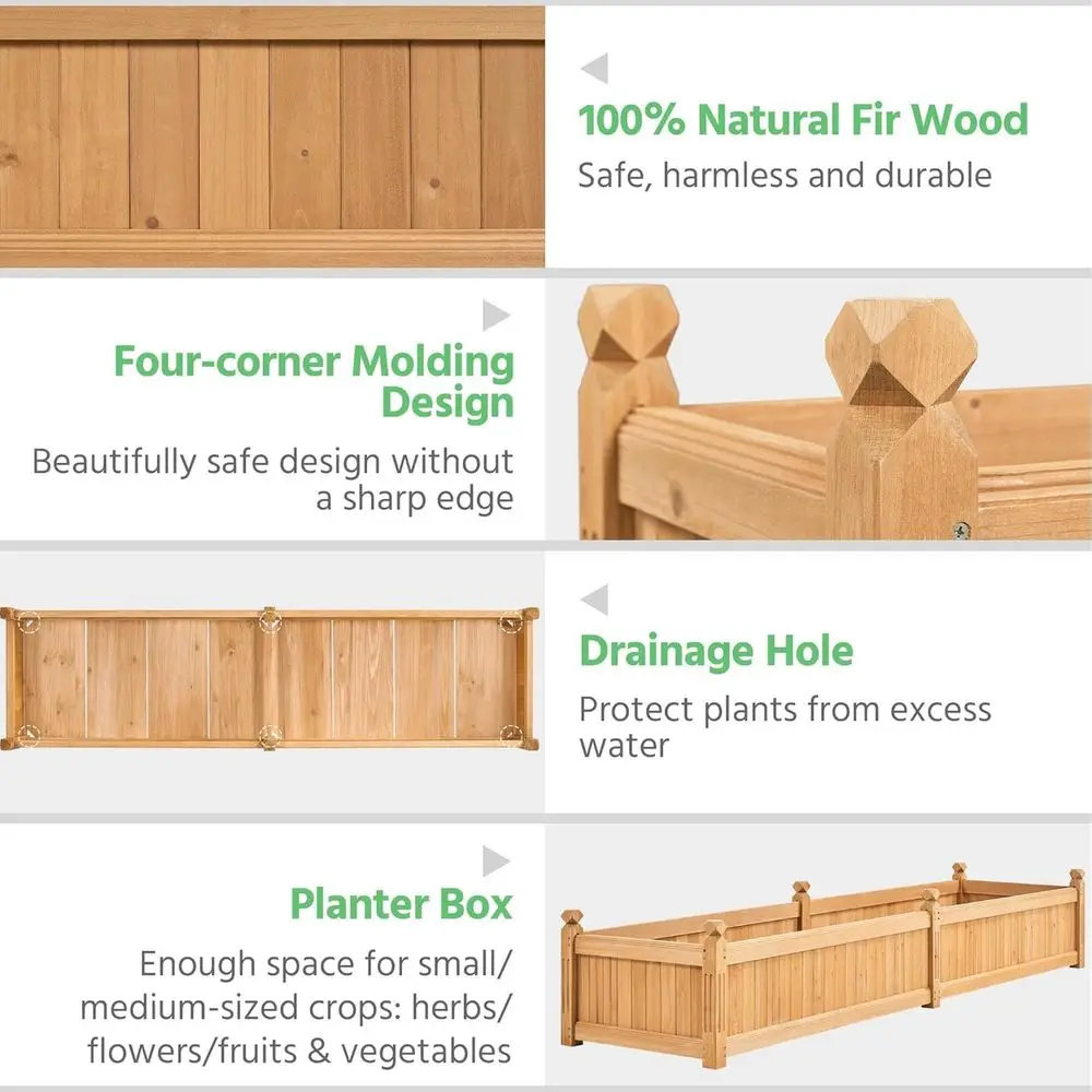 Light Brown Wooden Raised Gard - Outdoor Lighting Box review and price