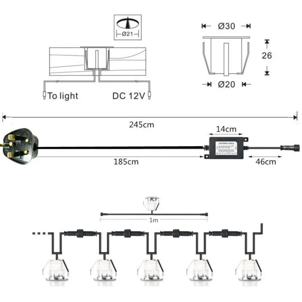 32mm LED Recessed Deck Lights  - Ground Light Recessed review and price