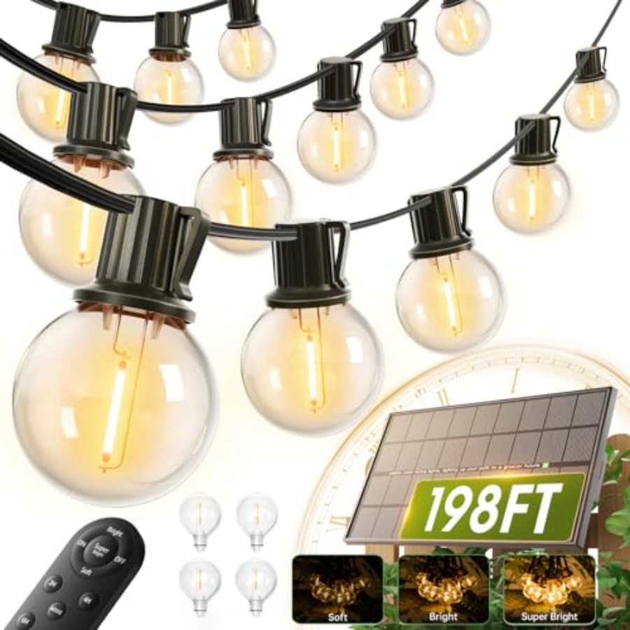 198Feet Solar String Lights Ou - Outdoor Lighting Install review and price