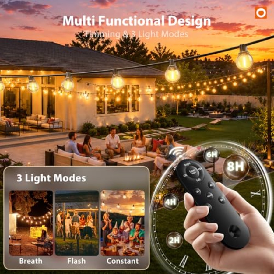 198Feet Solar String Lights Ou - Outdoor Lighting Install review and price