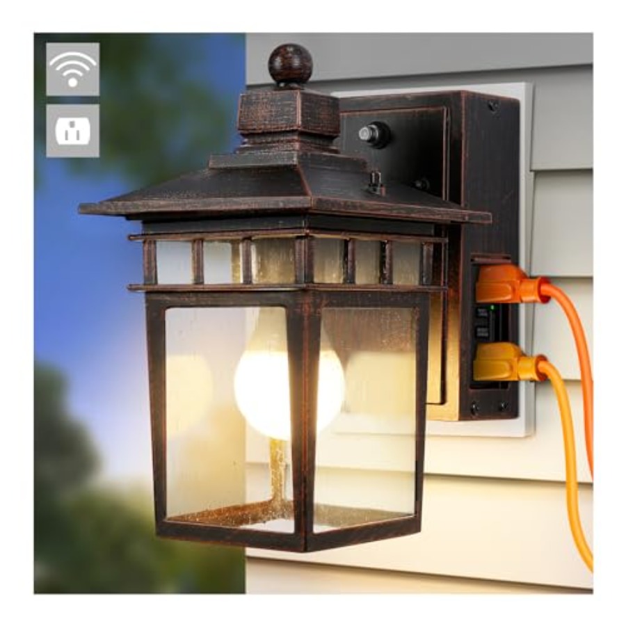 Outdoor Light with GFCI Outlet - Outdoor Lighting Dusk To Dawn review and price
