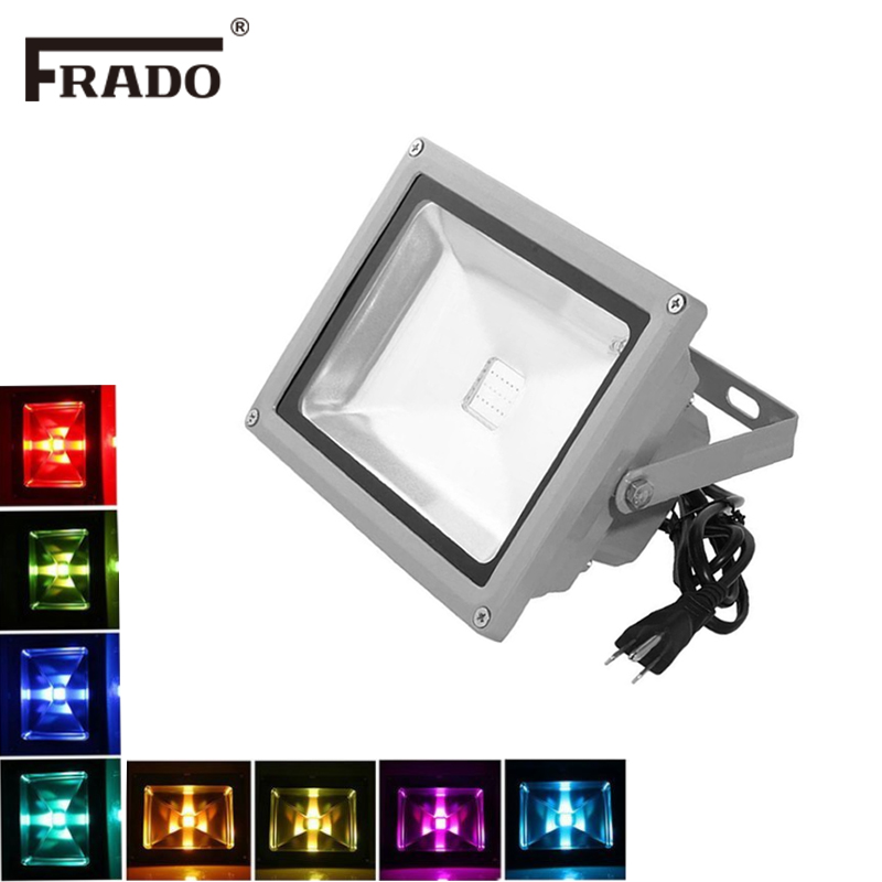 RGB LED Flood Lights 10W LED E - Outdoor Lighting Uk review and price