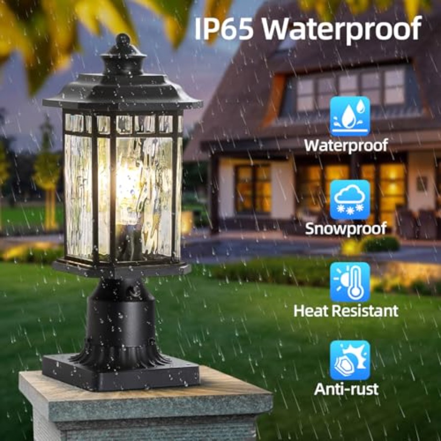 2 Pack Outdoor Post Lights, Du - Outdoor Lighting Dusk To Dawn review and price
