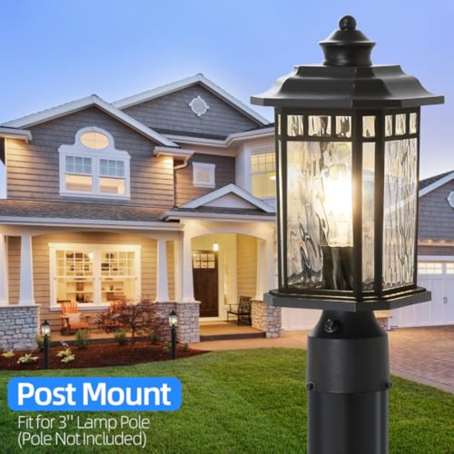 2 Pack Outdoor Post Lights, Du - Outdoor Lighting Dusk To Dawn review and price