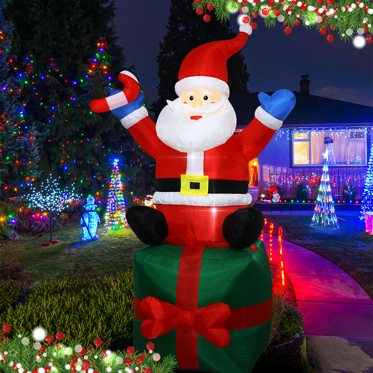 6 FT Christmas Inflatables San - Outdoor Lighting Box review and price