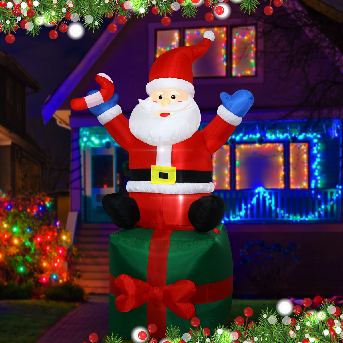6 FT Christmas Inflatables San - Outdoor Lighting Box review and price