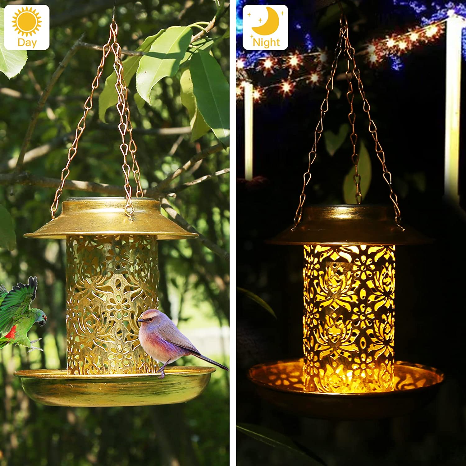 Solar Bird Feeder Metal Outdoo - Outdoor Lighting Backyard Ideas review and price