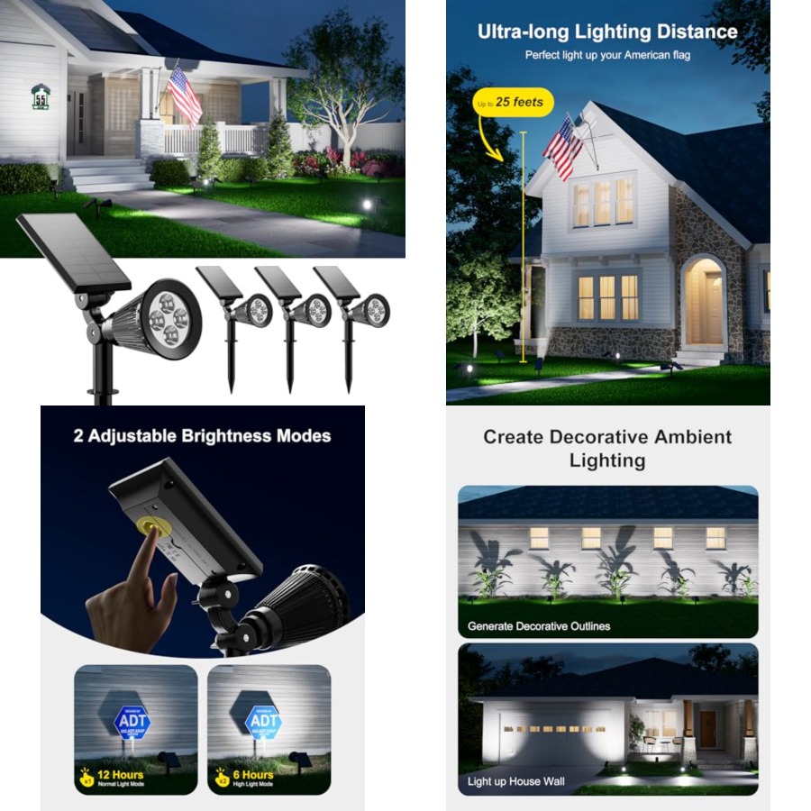 Solar Spotlights Outdoor Water - Wall Lighting Outdoor review and price