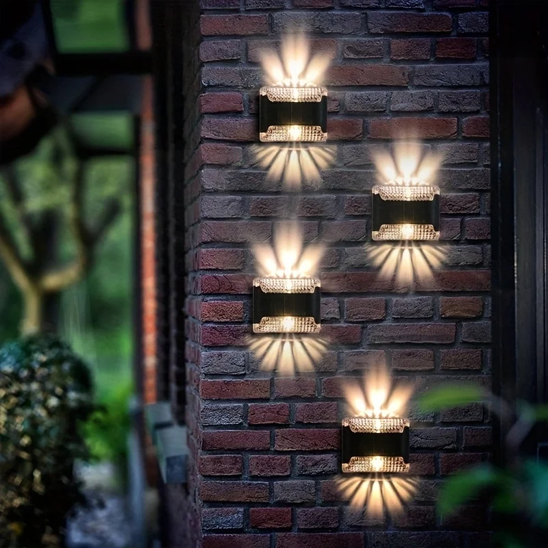 4pc Solar Wall Light: Outdoor  - Outdoor Lighting Jellyfish review and price