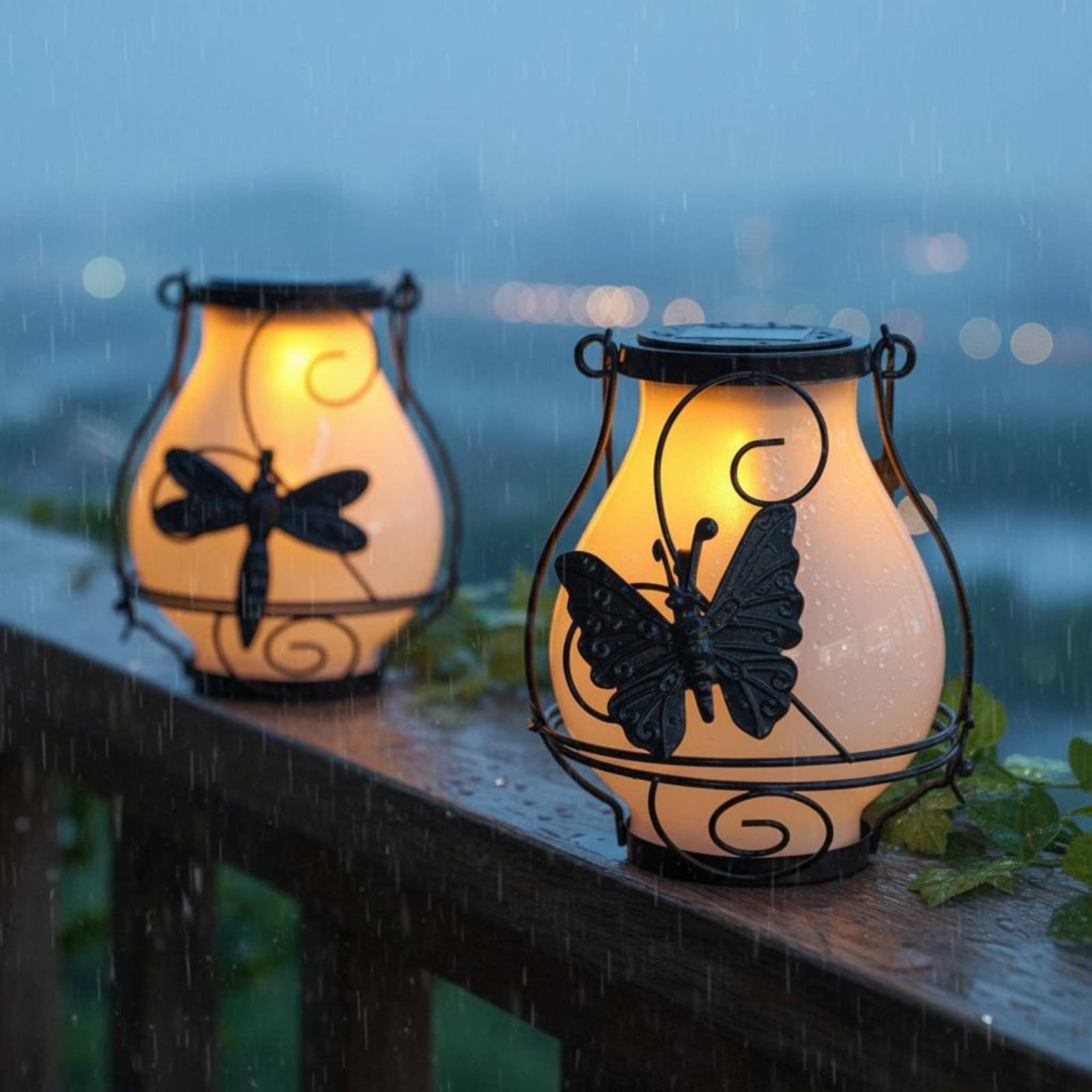 Solar Butterfly Lantern Waterp - Wall Lighting Outdoor review and price