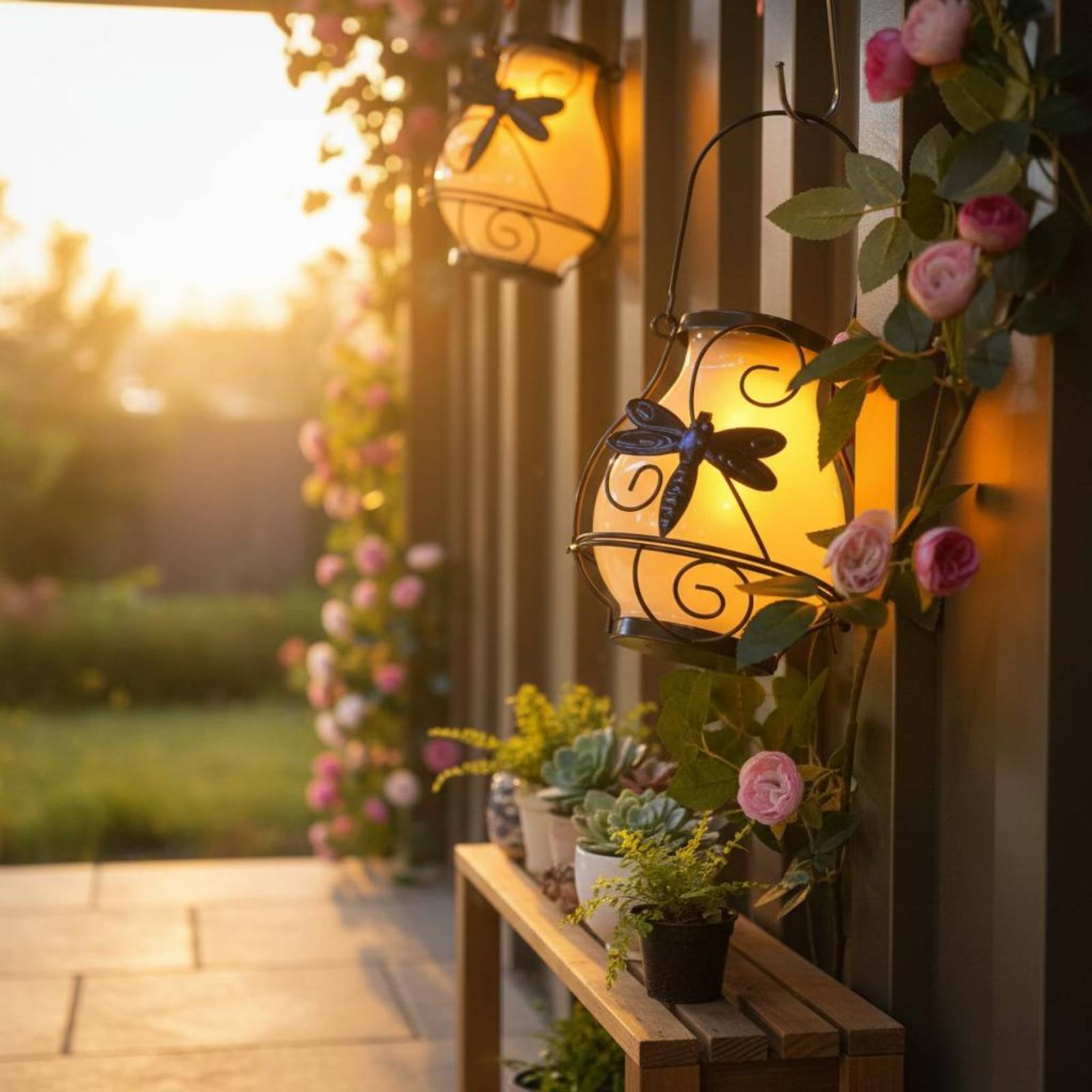 Solar Butterfly Lantern Waterp - Wall Lighting Outdoor review and price