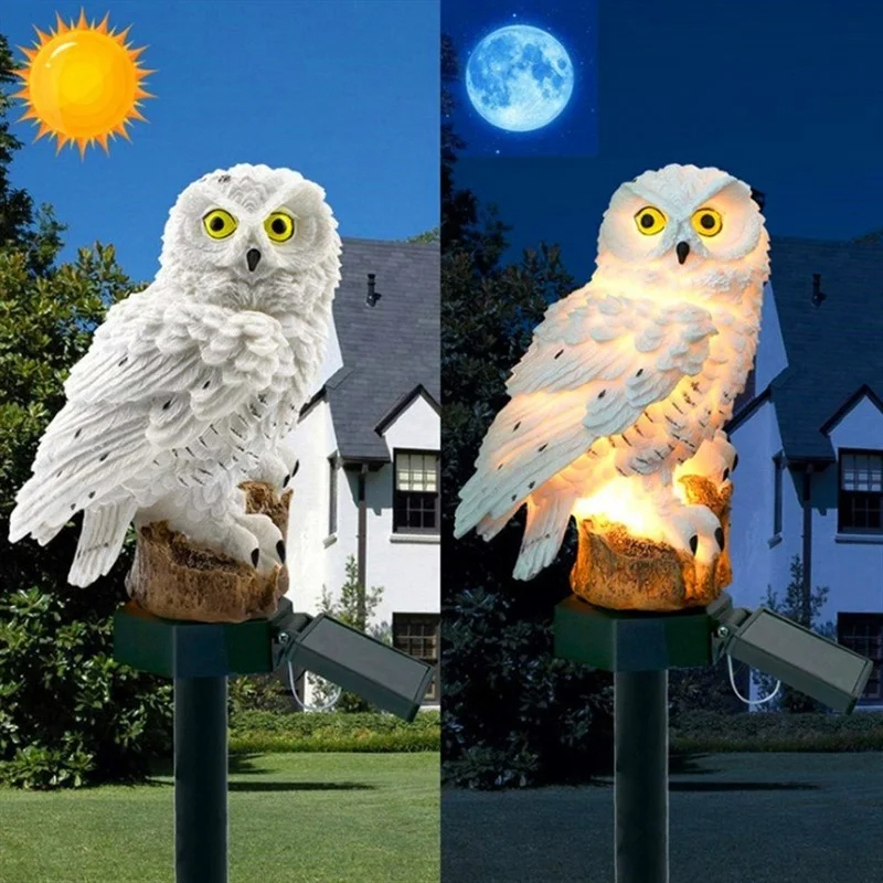 Solar Owl Statue Garden Light  - Outdoor Lighting Diy review and price