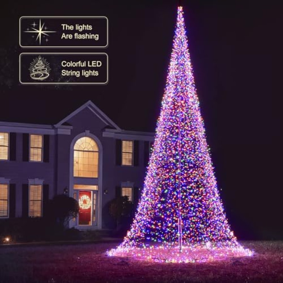 Outdoor Flagpole LED Christmas - Outdoor Lighting Install review and price