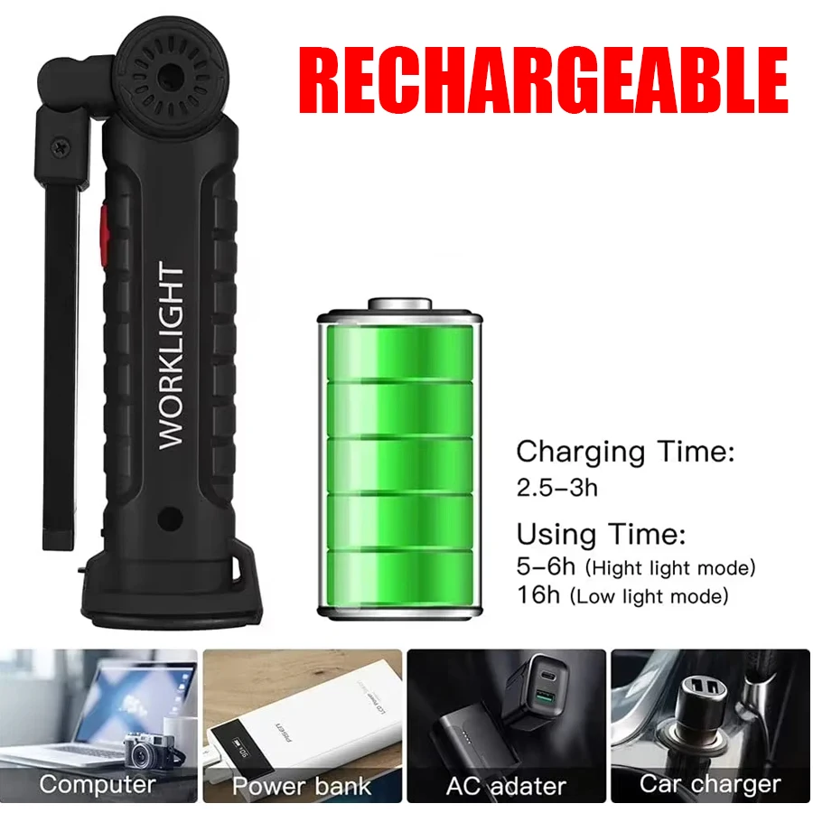 New Portable COB LED Flashligh - Outdoor Lighting Usb review and price
