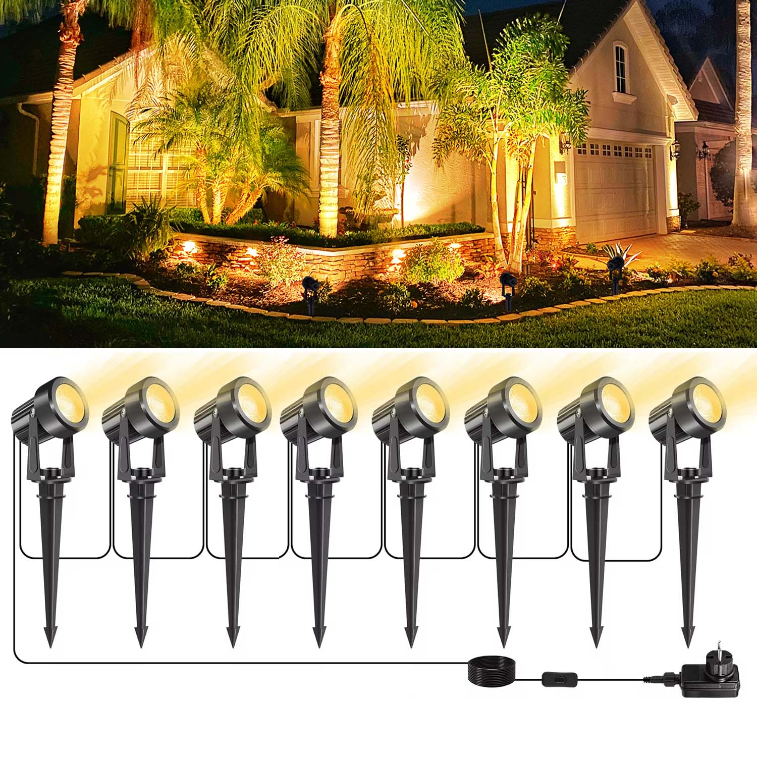 4/6/8LEDS 3000K Outdoor Spotli - Outdoor Lighting Uk review and price