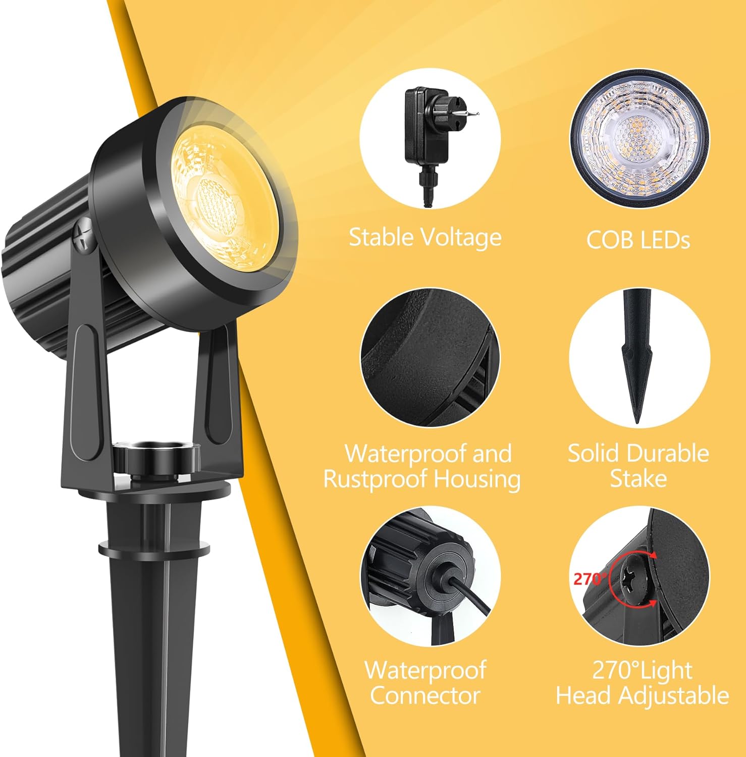 4/6/8LEDS 3000K Outdoor Spotli - Outdoor Lighting Uk review and price