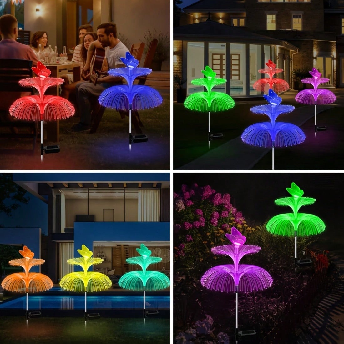 2pcs Solar Powered Jellyfish G - Outdoor Lighting Jellyfish review and price