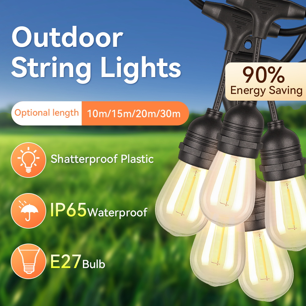 E27 Outdoor String Lights LED  - Outdoor Lighting Uk review and price