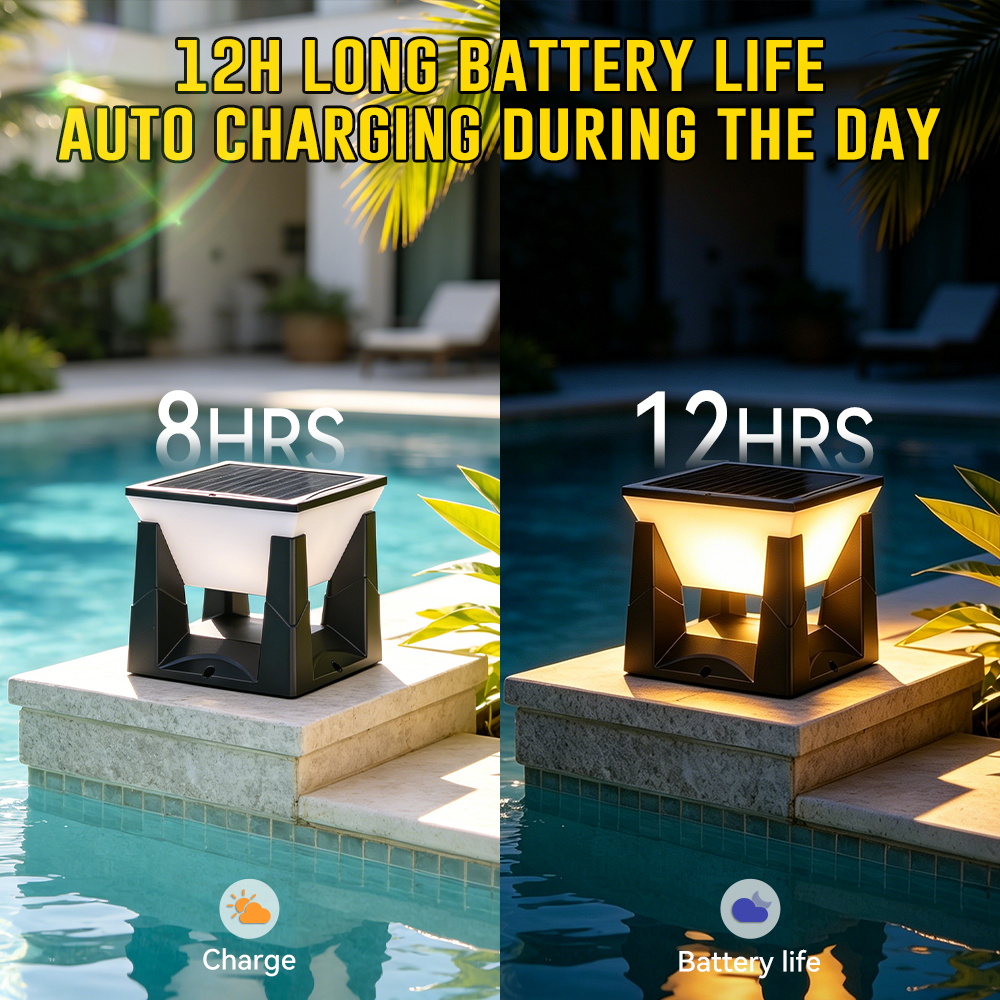 Waterproof LED Solar Pillar La - Outdoor Lighting Install review and price