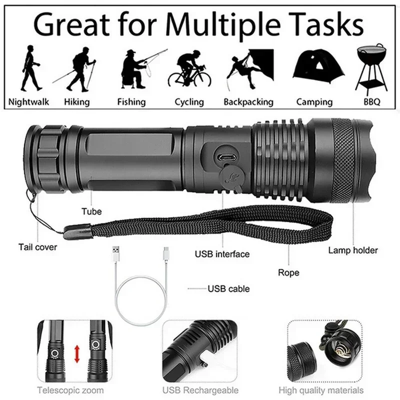 High Power XHP70 Led Flashligh - Outdoor Lighting Diy review and price