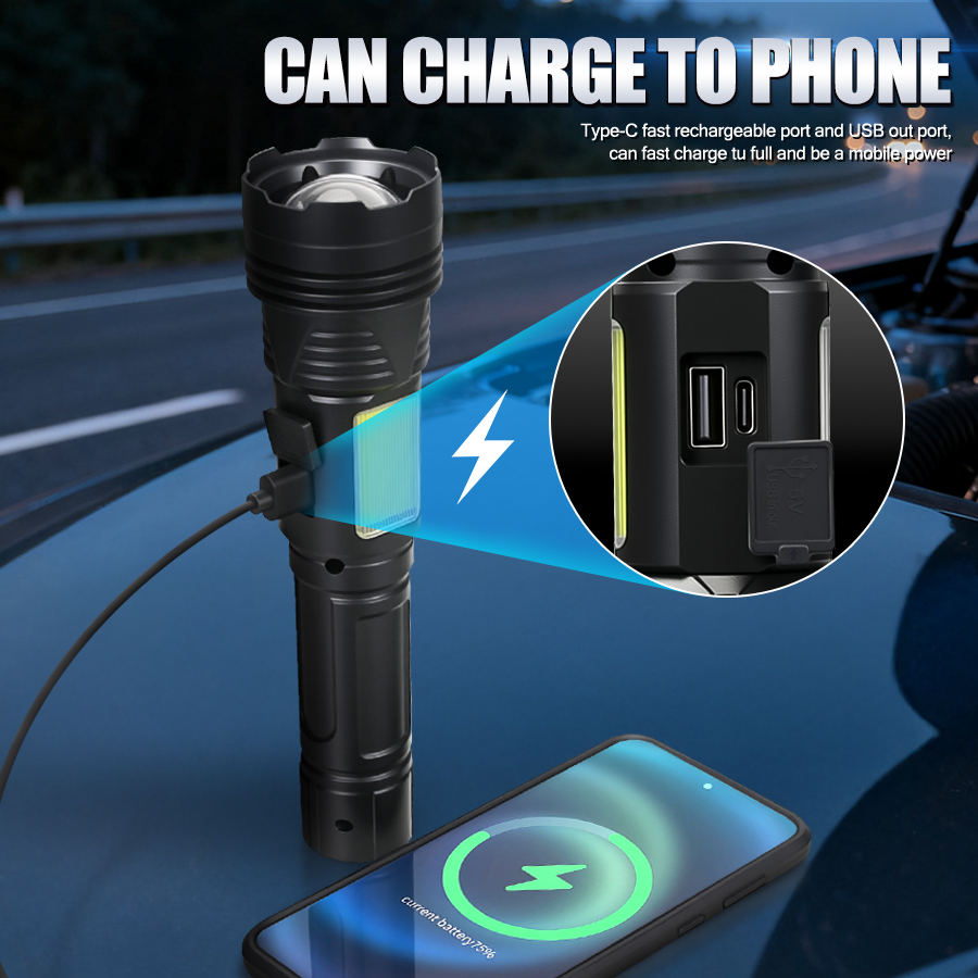 Powerful LED Handheld Flashlig - Outdoor Lighting Usb review and price